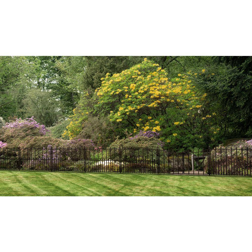 Vigoro 860350 Empire Westbrook 28 in. Black Steel Decorative Garden Fence Gate11