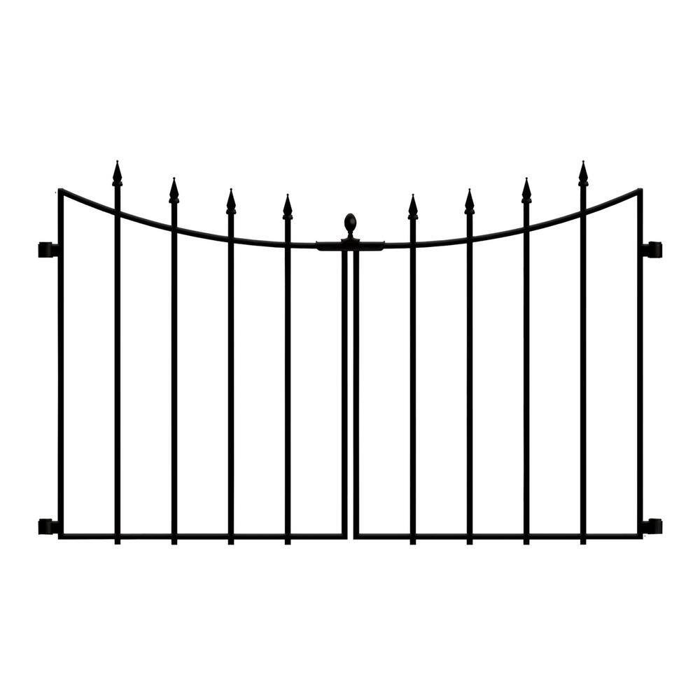 Vigoro 860350 Empire Westbrook 28 in. Black Steel Decorative Garden Fence Gate4