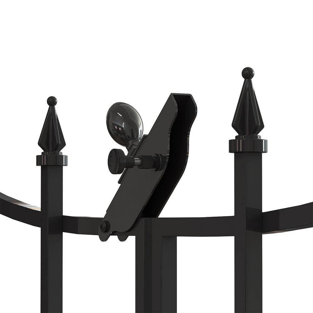 Vigoro 860350 Empire Westbrook 28 in. Black Steel Decorative Garden Fence Gate7