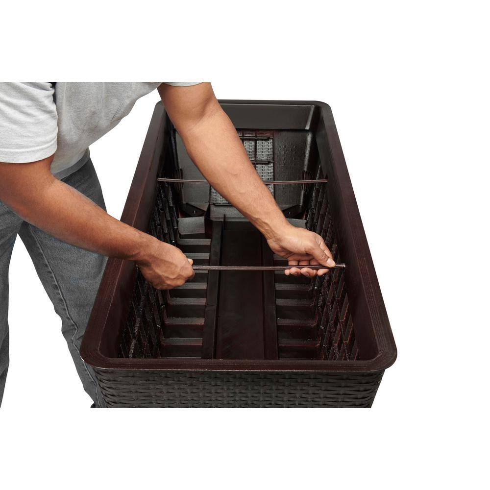Vigoro 999-2201 44.5 in. W x 15.25 in. H Easy Grow Elevated Resin Garden Bed Large0