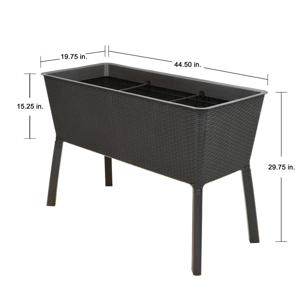 Vigoro 999-2201 44.5 in. W x 15.25 in. H Easy Grow Elevated Resin Garden Bed Large12