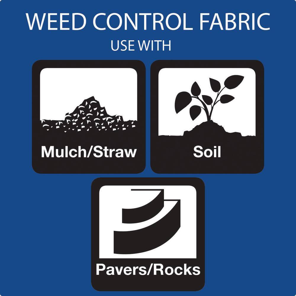 Vigoro NMV04100B 4 ft. x 100 ft. Medium Duty Weed Barrier Landscape Fabric1