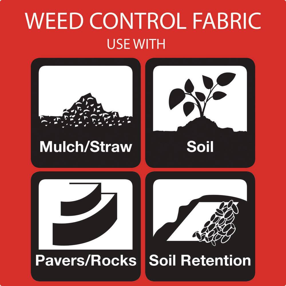 Vigoro NWVGC6100 6 ft. x 100 ft. Woven Polypropylene Ground Cover Landscape Fabric1