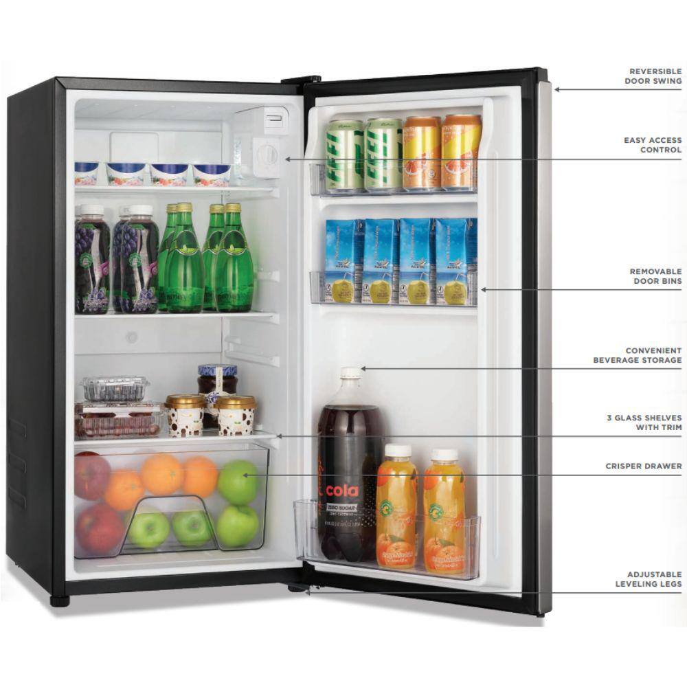 Vissani HVAR32BE 3.2 cu. ft. Mini Refrigerator in Black, ENERGY STAR8