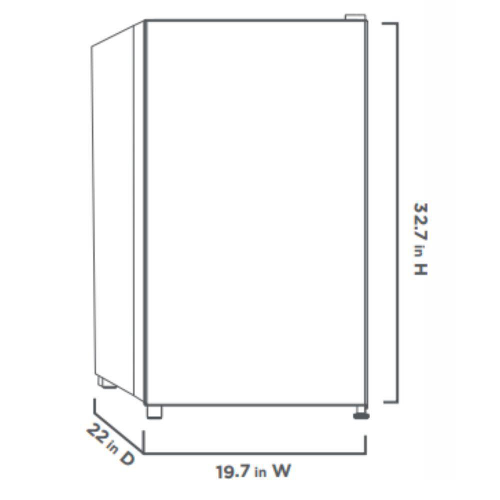 Vissani HVAR32WE 3.2 cu. ft. Mini Refrigerator in White, ENERGY STAR0