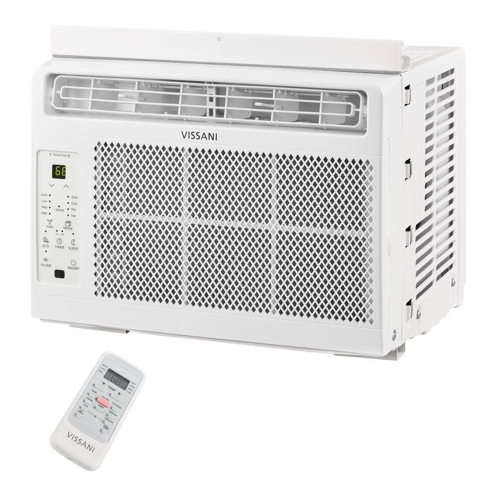 Vissani VAW05R1AWT 5,000 BTU 115-Volt Window Air Conditioner for 150 sq. ft. Rooms in White5