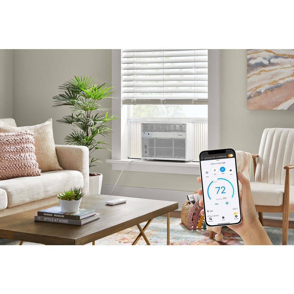 Vissani VAW10R1AWTS 10,000-BTU 115-Volt Window Air Conditioner for 450 sq. ft. Rooms in White, Powered by Hubspace1