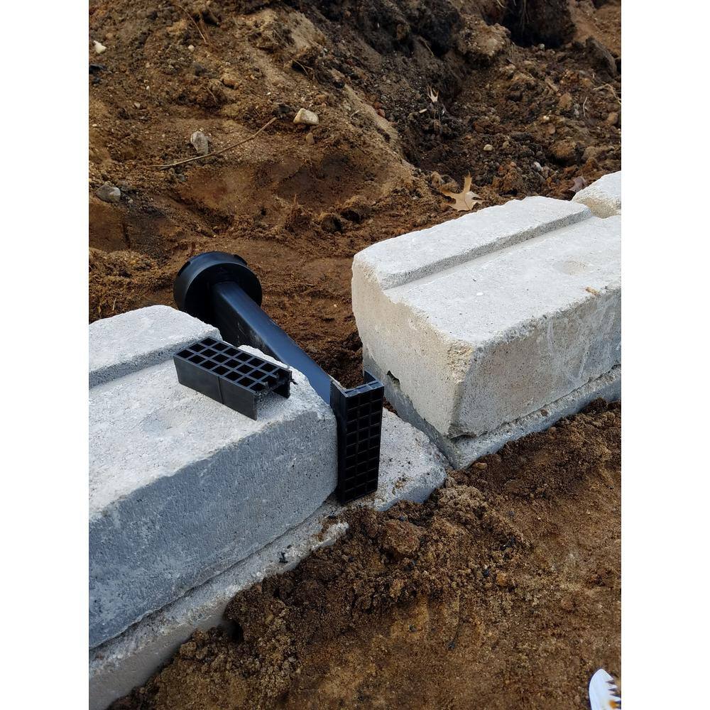 WALL DRAIN PRO WDPBC 005 Universal Retaining Wall Block Drain Black (12-Pack)4