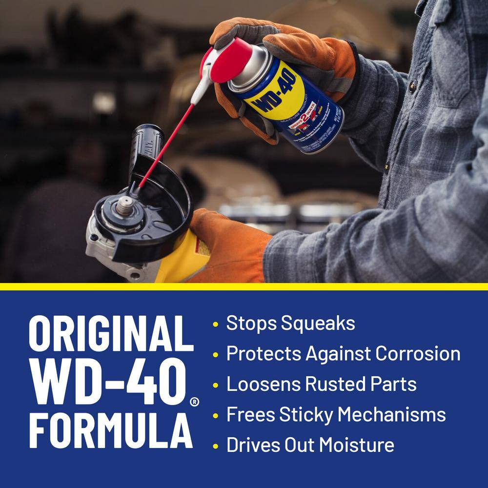 WD-40 611796 12 oz. Original WD-40 Formula, Multi-Purpose Lubricant Spray with Smart Straw (12-Pack)9