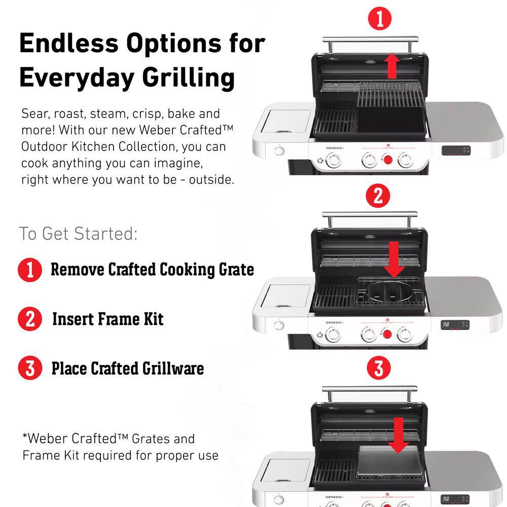 Weber 7670 Crafted Dual-Sided Sear Grate3