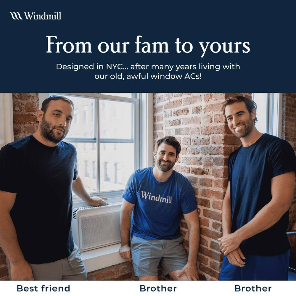 Windmill W1W31 8,000 BTU 115-Volts QUIET Smart Window Air Conditioner, Wi-Fi Remote, #1 Easiest-to-Install, up to 342 sq ft.6