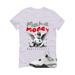 Jordan 4 White Cement White T-Shirt (Make Money) FV5029-100