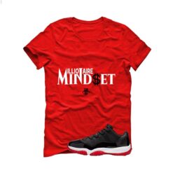 Jordan 11 Low Bred Red T-Shirt (Millionaire Mindset) FV5104-006