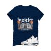 SB x Air Jordan 4 Navy Navy Blue T-Shirt (See No Evil Hustler) DR5415-100
