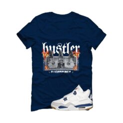 SB x Air Jordan 4 Navy Navy Blue T-Shirt (See No Evil Hustler) DR5415-100