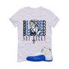 Jordan 12 Blueberry White T-Shirt (Blessed not lucky) CT8013-140