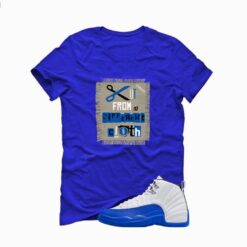 Jordan 12 Blueberry Royal Blue T-Shirt (Cut from a different cloth) CT8013-140