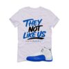 Jordan 12 Blueberry White T-Shirt (They not like us) CT8013-140