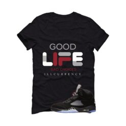 Jordan 5 Black Metallic Reimagined Black T-Shirt (Bad Choices) HF3975-001