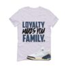 Jordan 3 OG SP Diffused Blue White T-Shirt (Loyalty Makes You Family) HV8571-100
