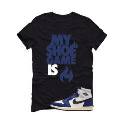 Jordan 1 Rare Air Deep Royal Blue Black T-Shirt (My Shoe Game Is) DZ5485-100