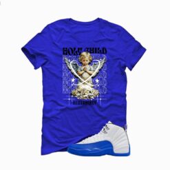 Jordan 12 Blueberry Royal Blue T-Shirt (Holy Child) CT8013-140