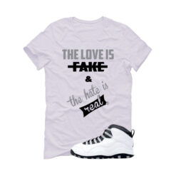 Jordan 10 OG Steel White T-Shirt (Love Is Fake) 130209-101