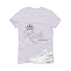 Jordan 3 Pure Money White T-Shirt (Rich Ambitions) 136064-103