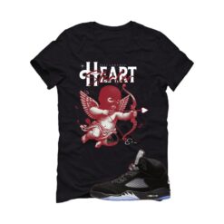 Jordan 5 Black Metallic Reimagined Black T-Shirt (Heart Stealer) HF3975-001