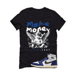 Jordan 1 Rare Air Deep Royal Blue Black T-Shirt (Make Money) DZ5485-100