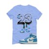 Jordan 1 High OG UNC Reimagined Carolina Blue T-Shirt (23) DZ5485-402