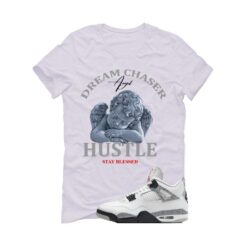 Jordan 4 White Cement White T-Shirt (Dream Chaser Angel) FV5029-100