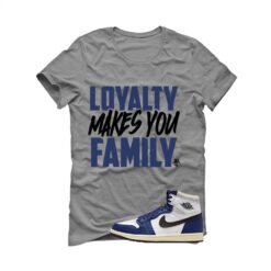 Jordan 1 Rare Air Deep Royal Blue Grey T-Shirt (Loyalty) DZ5485-100