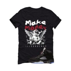 Jordan 5 Black Metallic Reimagined Black T-Shirt (Make Money) HF3975-001
