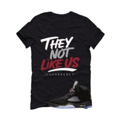 Jordan 5 Black Metallic Reimagined Black T-Shirt (They not like us) HF3975-001