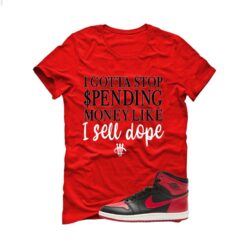 Jordan 1 High ’85 Bred Red T-Shirt (Gotta Stop Spending Money HV6674-067