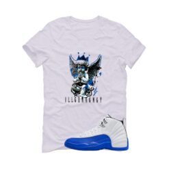 Jordan 12 Blueberry White T-Shirt (Graffiti Angel) CT8013-140
