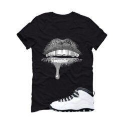 Jordan 10 OG Steel Black T-Shirt (Lips) 130209-101