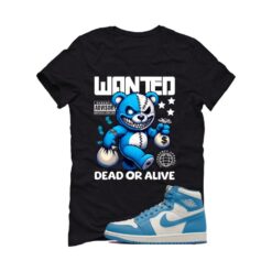 Jordan 1 High OG UNC Reimagined Black T-Shirt (Wanted Dead Or Alive) DZ5485-402