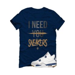 SB x Air Jordan 4 Navy Navy Blue T-Shirt (I Need You Sneakers) DR5415-100