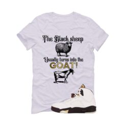 Jordan 5 Earth/Metallic Gold White T-Shirt (the black sheep usually turns into the GOAT!) DD9336-200