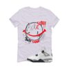 Jordan 4 White Cement White T-Shirt (Smile) FV5029-100