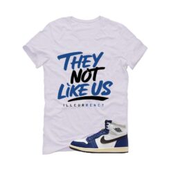 Jordan 1 Rare Air Deep Royal Blue White T-Shirt (They not like us) DZ5485-100
