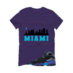 Jordan 8 OG Aqua Purple T-Shirt (Miami) 305381-006