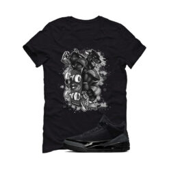 Jordan 3 Black Cat Black T-Shirt (SKATEBOARD CAT) CT8532-001