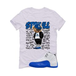 Jordan 12 Blueberry White T-Shirt (Stay ill Bear) CT8013-140