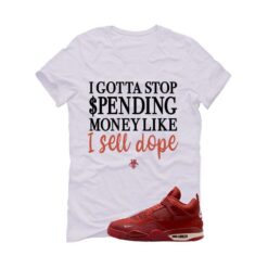 Nigel Sylvester x Air Jordan 4 Brick by Brick White T-Shirt (STOP SPENDING MONEY) HF4340-800