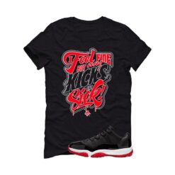 Jordan 11 Low Bred Black T-Shirt (Kicks Are Sick) FV5104-006