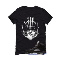 Jordan 5 Black Metallic Reimagined Black T-Shirt (Drip) HF3975-001