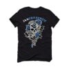 Jordan 1 "UNC Toe" Black T-Shirt (Snake skull rose) DZ5485-402